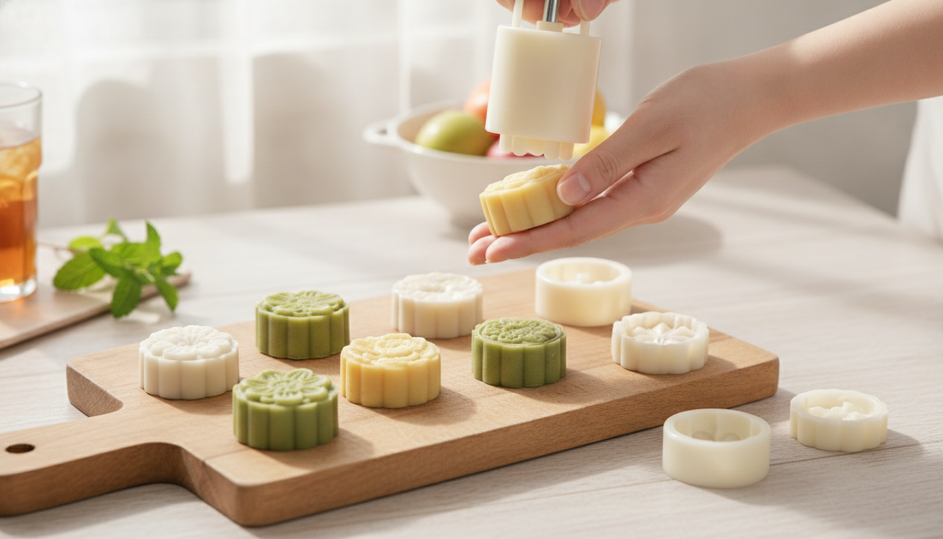 Floral Mini Jelly Mooncake Press Mold Set (Cookies/Fondant)