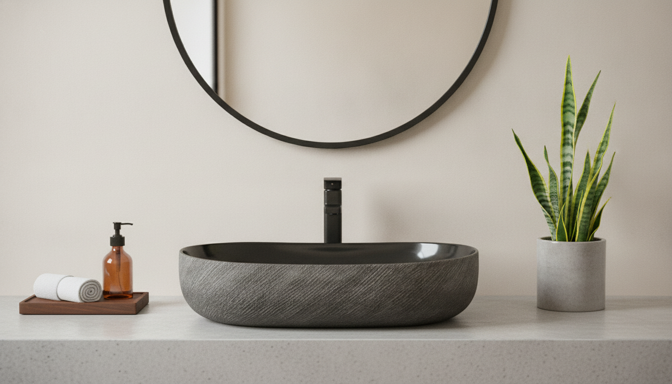Glossy Oval Porcelain Vessel Sink for Modern Vanities