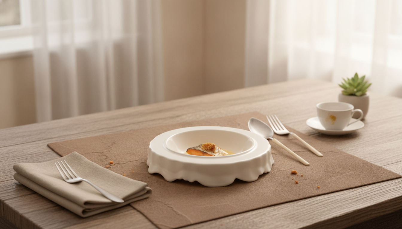 Pure White Porcelain Cloud-Rim Deep Dinner Plate