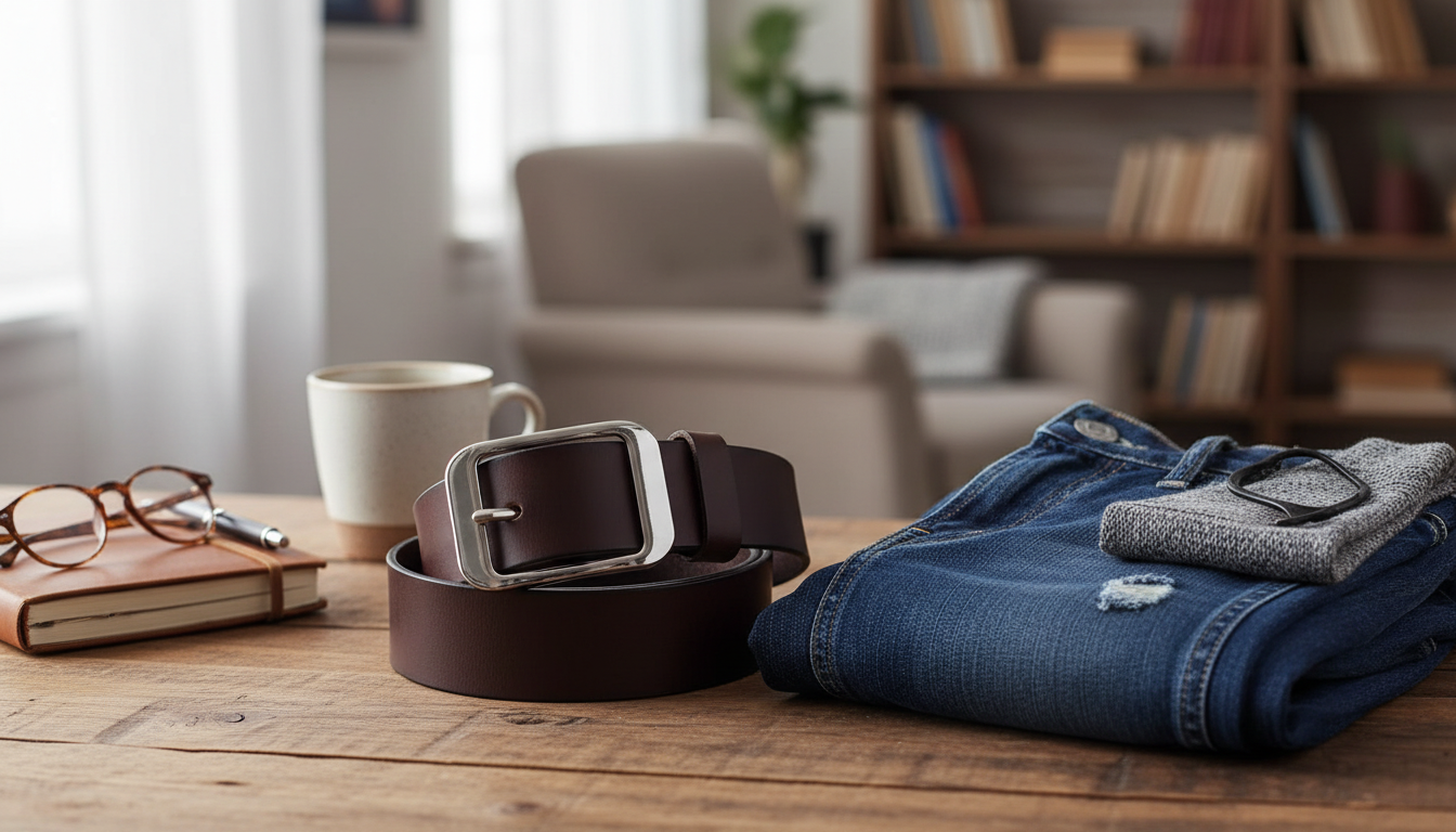 Men’s Genuine Leather Belt: Stainless Steel Buckle Guide